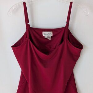 Chadwick's Red Camisole Tank Top w/ Adjustable Straps & Built-In Shelf Bra